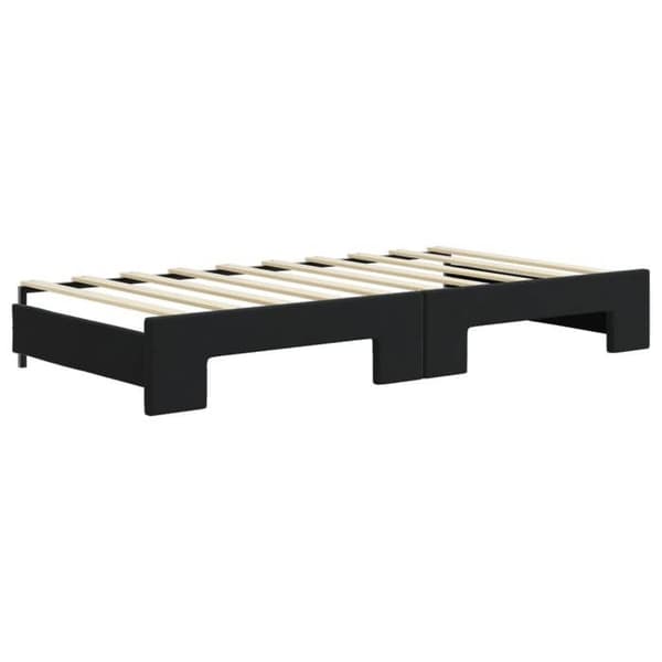 Maison Exclusive - Musta 90x190 cm samettinen vuodesohva, jossa on vuodevaatelaatikko