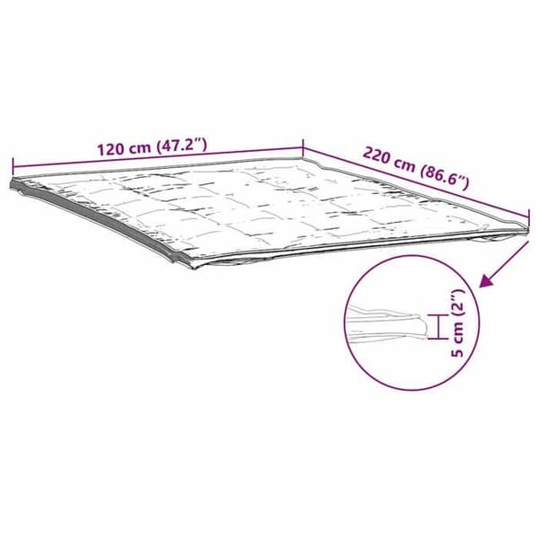 Maison Exclusive - Vit madrasskydd 120x220 cm