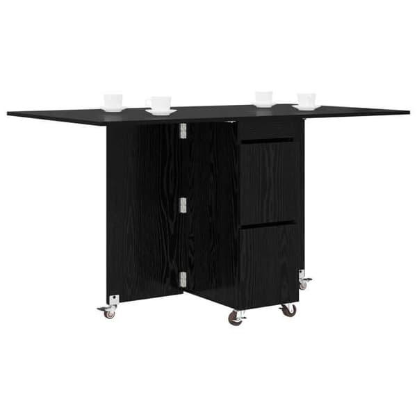 Maison Exclusive - Spisebord 140 x 80 x 77 cm Ingeniørtræ Sort eg