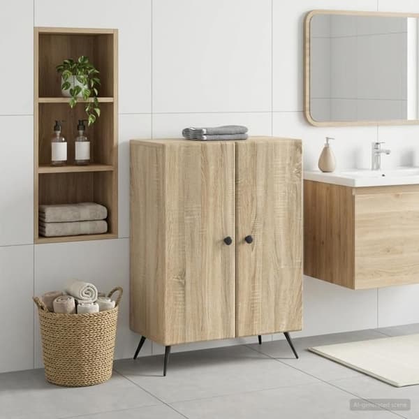 Maison Exclusive - Badeværelsesopbevaringsmøbel BREDA Sonoma Eg