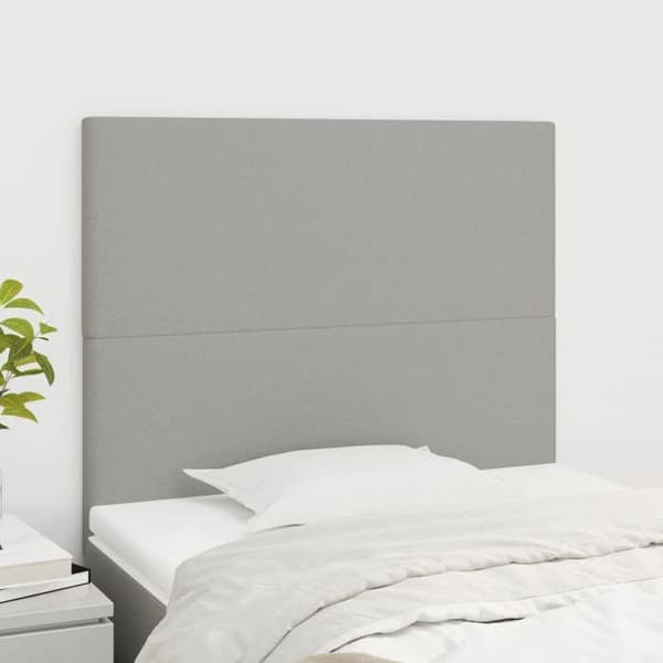 Maison Exclusive - Hovedgærde Lys grå 80x5x118/128 cm Stof Ljusgrått