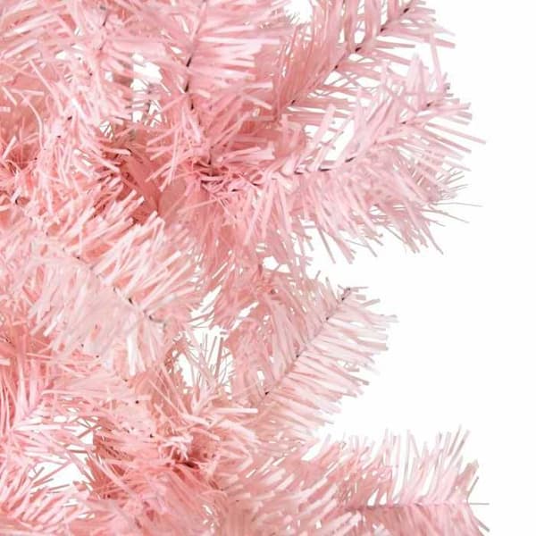 Maison Exclusive - Halv konstgjord julgran med stöd Rosa 210 cm