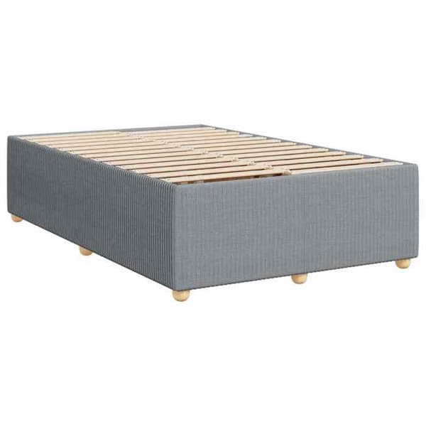 Maison Exclusive - Boxspring säng med madrass Ljusgrå 120 x 200 cm Tyg