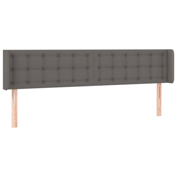 Maison Exclusive - LED Hovedgærde Grå 203x16x78/88 cm Simil læder