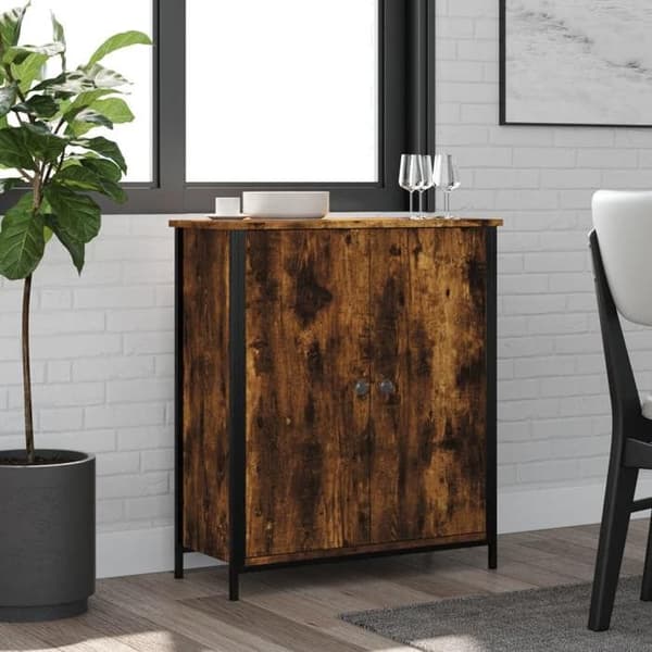Maison Exclusive - Buffé i rökig ek 70x30x80 cm ingenjörsträ