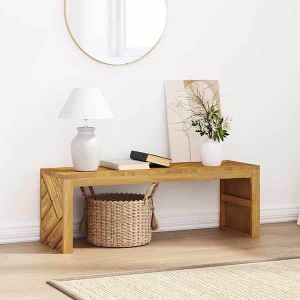 Bord - EKSKLUSIV HUS - 110 x 35 x 38 cm - Massivt teaktræ - Rektangulær - Multifunktionel