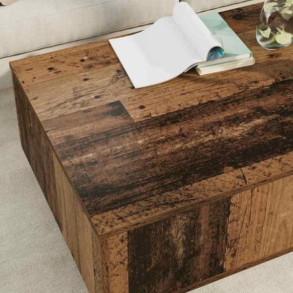 Bord - EKSKLUSIV HUS - Gammelt træ - Ingeniørtræ - Rummelige skuffer - Rektangulær 95x55x31 cm