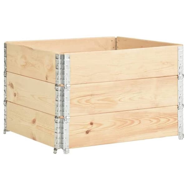Maison Exclusive - Hævede plantekasser 3 stk 100x100 cm Solid fyrretræ