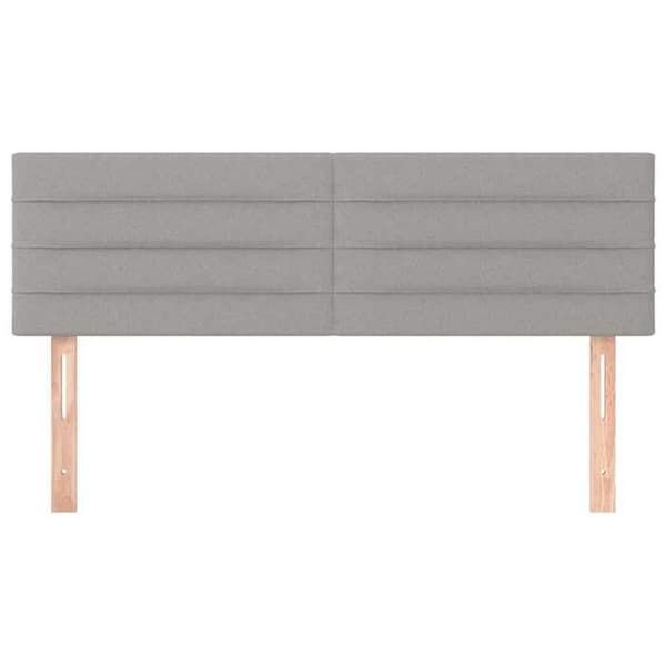 Maison Exclusive - Ljust grå sänggavel 144x5x78/88 cm Tyg