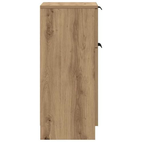 Maison Exclusive - Buffet i egetræ, håndlavet 30x30x70 cm, ingeniørtræ