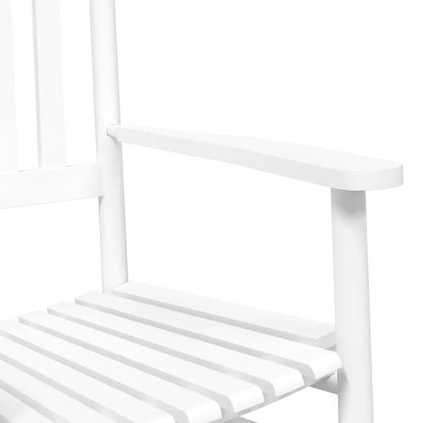 Maison Exclusive - Gungstolar set om 2, hopfällbart bord i massiv poppel, vit