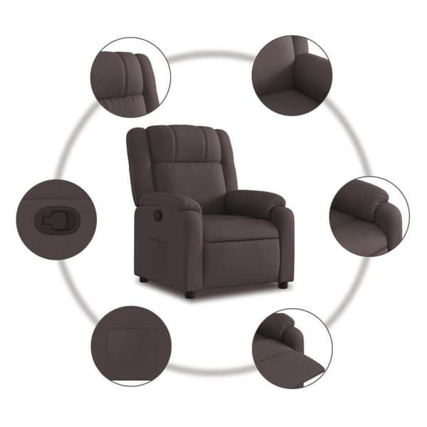 Maison Exclusive - Mørkebrun Recliner Stol i Stof