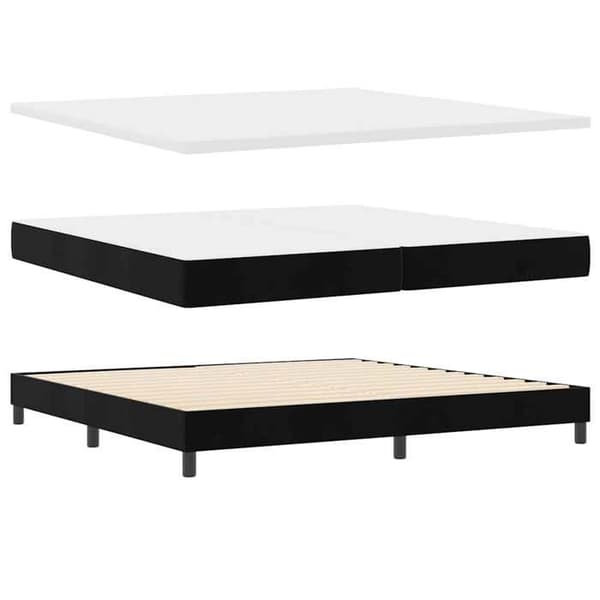 Maison Exclusive - Jousipatja mustalla samettimatolla 200 x 200 cm