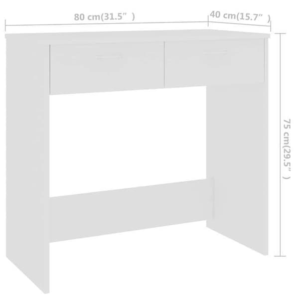 Maison Exclusive - Kontor Vit 80x40x75 cm Ingenjörsträ