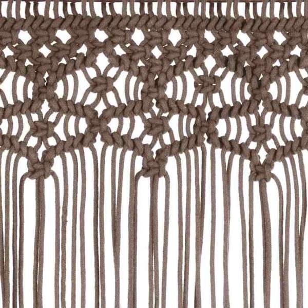 Maison Exclusive - Macramé gardin Taupe 140x240 cm Bomull