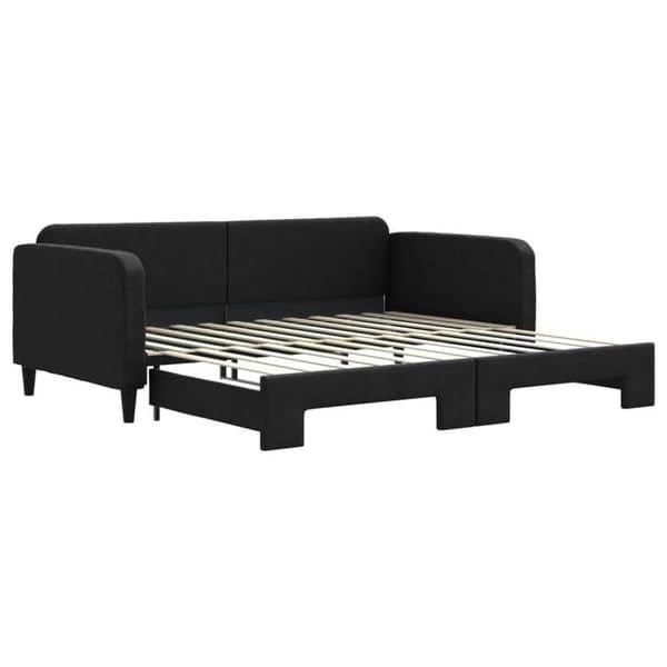 Maison Exclusive - Sovesofa med udtræk uden madras sort 100x200 cm