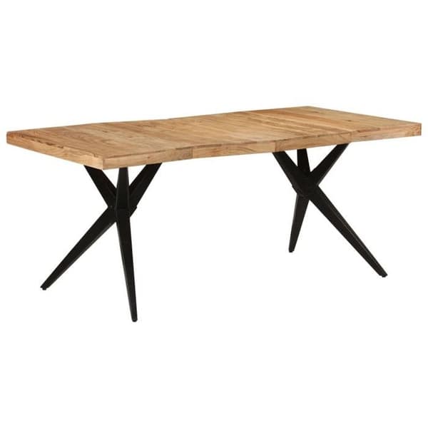 Maison Exclusive - Sort spisebord 180x90x77 cm i solid akacietræ