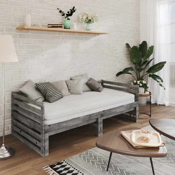 Maison Exclusive - Sovesofa uden madras grå 2x(90x200) cm