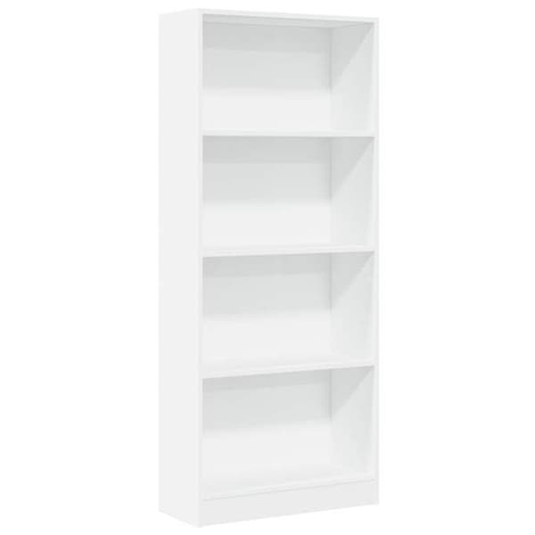 Maison Exclusive - Vit bibliotek 60x24x143 cm ingenjörsträ Vit