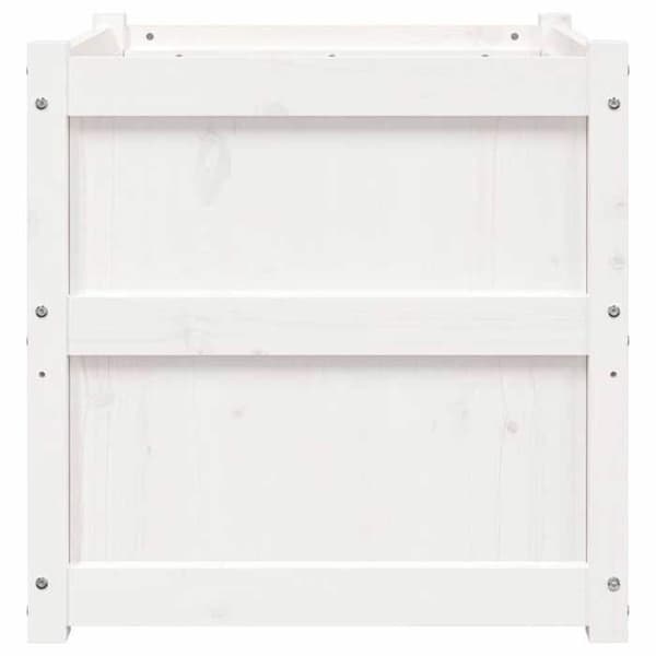 Maison Exclusive - Blomkrukor 2 st vit massiv furu