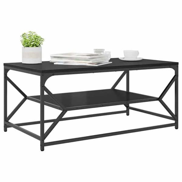 Maison Exclusive - Sort egetræ sofabord 90 x 50 x 40 cm svart ek