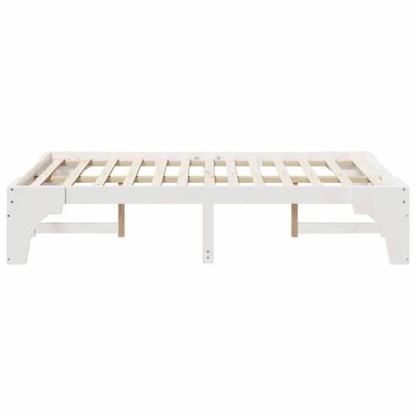 Maison Exclusive - Sängram Vit 120 x 190 cm Massivt trä