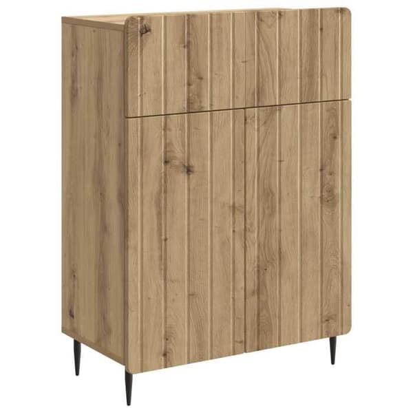 Maison Exclusive - Buffet i håndlavet egetræ 66 x 34,5 x 92 cm Ingeniørtræ