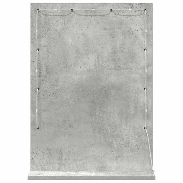 Maison Exclusive - Betonggrå spegel för badrum 70 x 50 x 18 cm Rektangulär
