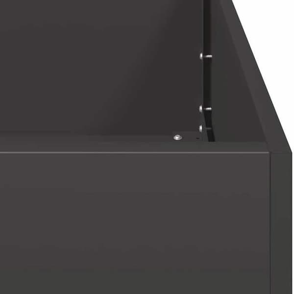 Maison Exclusive - Sort jardinière 80x80x30 cm stål