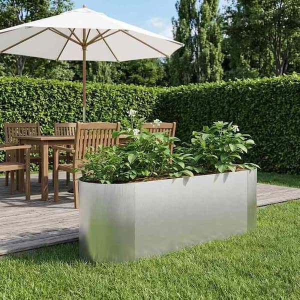 Maison Exclusive - Hævet have i rustfrit stål 120 x 40 x 40 cm