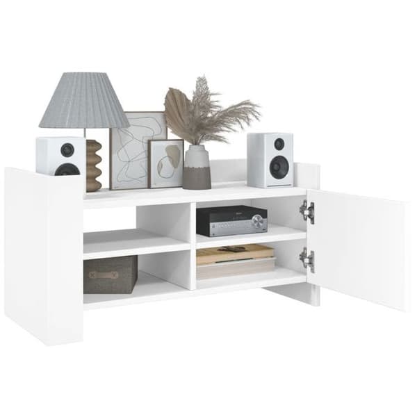 Maison Exclusive - TV-möbel vit 80x35x40 cm ingenjörsträ