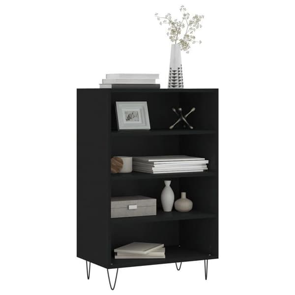 Maison Exclusive - Svart hög buffé 57x35x90 cm ingenjörsträ
