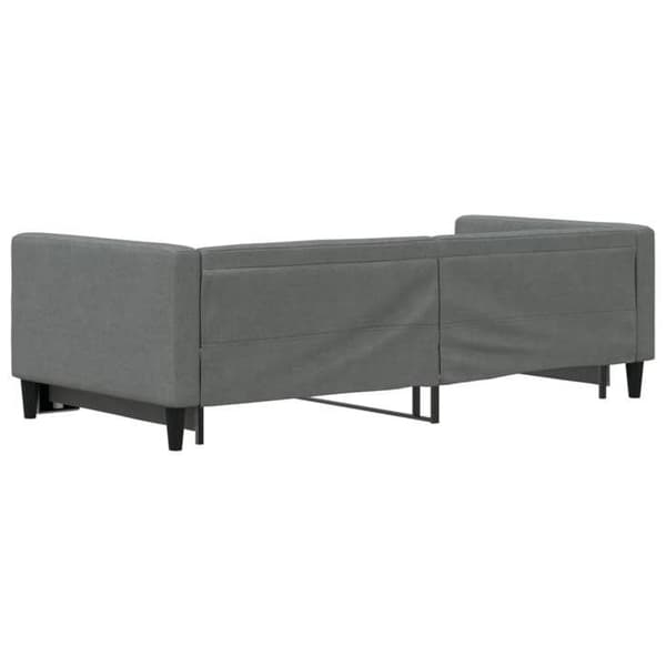 Maison Exclusive - Päivävuode, jossa on alavuode ilman patjaa, tummanharmaa 90x200 cm