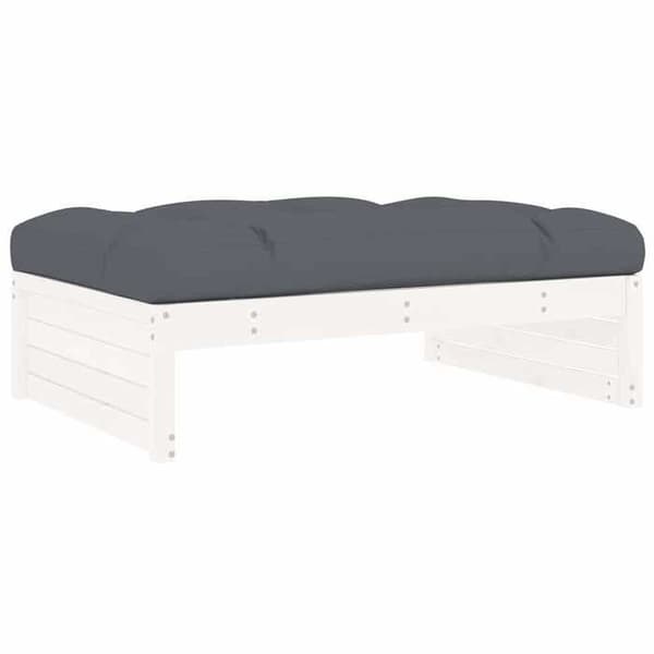 Maison Exclusive - Trädgårdsfotstöd 120x80 cm vit massiv furu