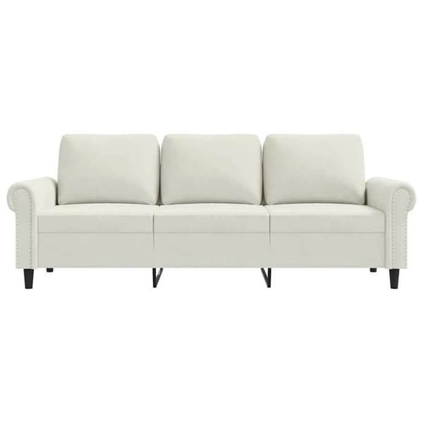 Maison Exclusive - 3-paikkainen sohva, kerma 180 cm sametti