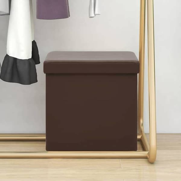 Maison Exclusive - Fällbar förvaringspall Brun PVC