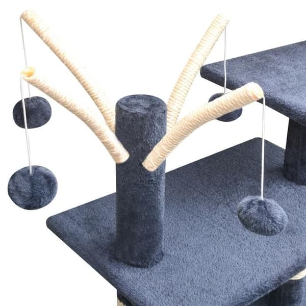Maison Exclusive - Kattekradsetræ med sisal kløer 125 cm Mørkeblå Mörkblå