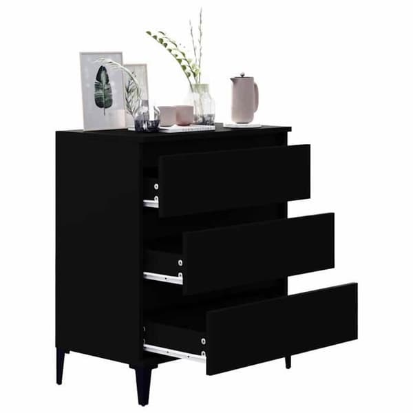 Maison Exclusive - Buffet Sort 60x35x70 cm Ingeniørtræ