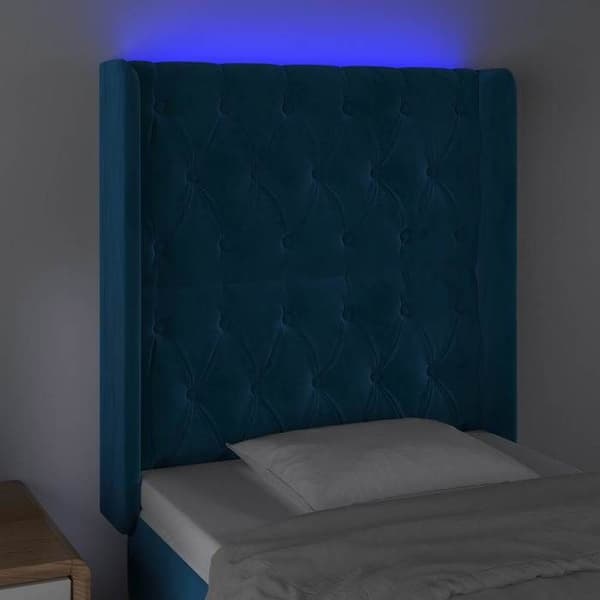 Maison Exclusive - Tummansininen LED-pääty 83x16x118/128 cm Sametti Mörkblå