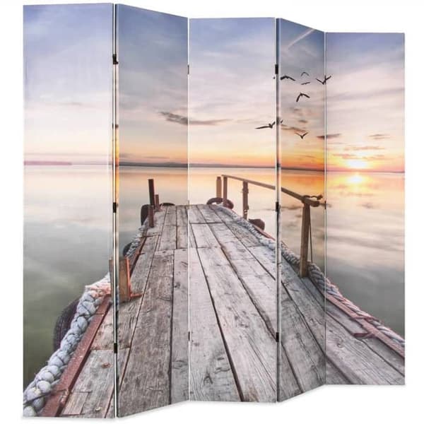 Maison Exclusive - Foldbar skillevæg 200 x 170 cm Lac