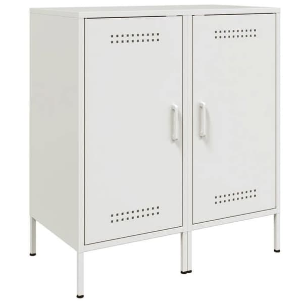 Maison Exclusive - Bufféer 2 st vit 36x39x79 cm stål