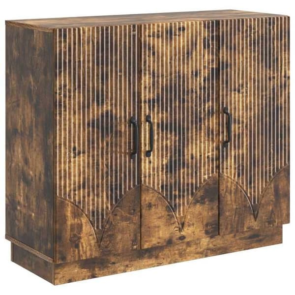 Maison Exclusive - Buffé Ek rökt 89 x 34,5 x 77 cm Ingenjörsträ
