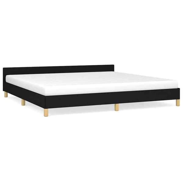 Maison Exclusive - Sengestel uden madras sort 200x200 cm stof