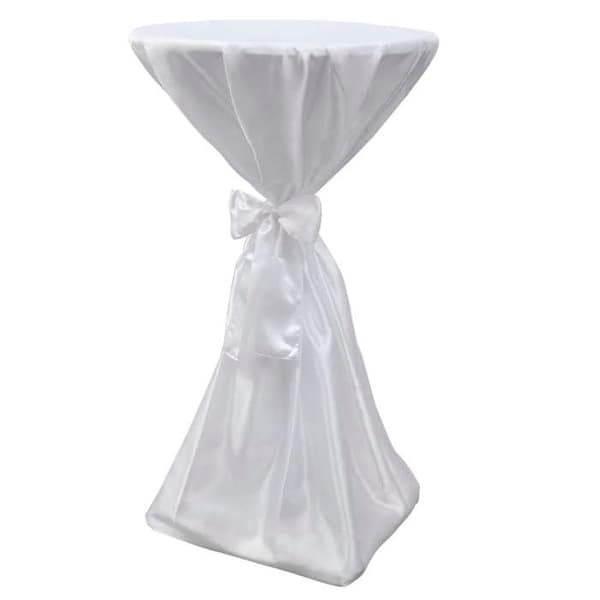 Maison Exclusive - Vit bordsduk med band 70 cm 2 delar