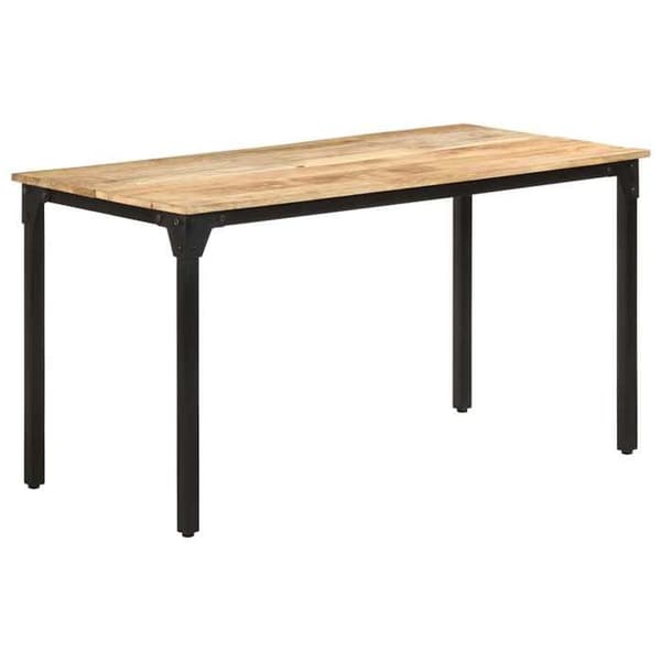 Maison Exclusive - Matbord 140x70x76 cm Rå mangoträ