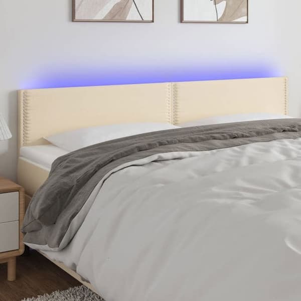 Maison Exclusive - LED-pääty, kerma 180x5x78/88 cm, kangas Grädde