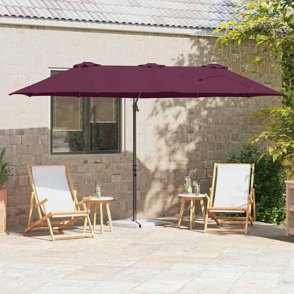 Maison Exclusive - Parasol Bordeaux 372 x 198 x 243 cm Polyester og Aluminium