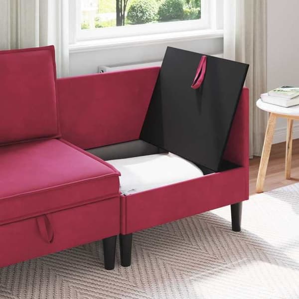 Maison Exclusive - Sohva säilytystilalla Bordeaux Sametti