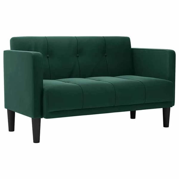 Maison Exclusive - Mörkgrön tvåsitsig soffa 111 cm sammet Mörkgrön
