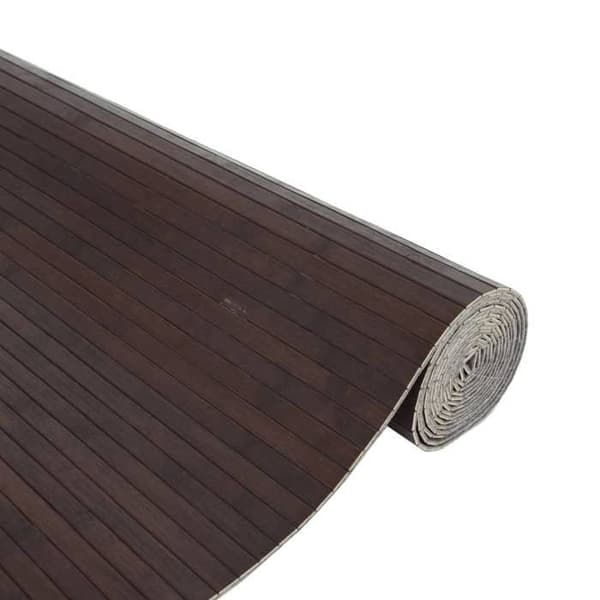 Maison Exclusive - Mörkbrun rektangulär matta 80x100 cm bambu
